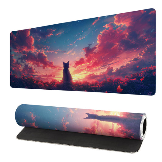Gaming Mouse Pad Desk Pad,Extended Big Mouse Pad,31.5x11.8 Inch Long Computer Keyboard Mouse Mat