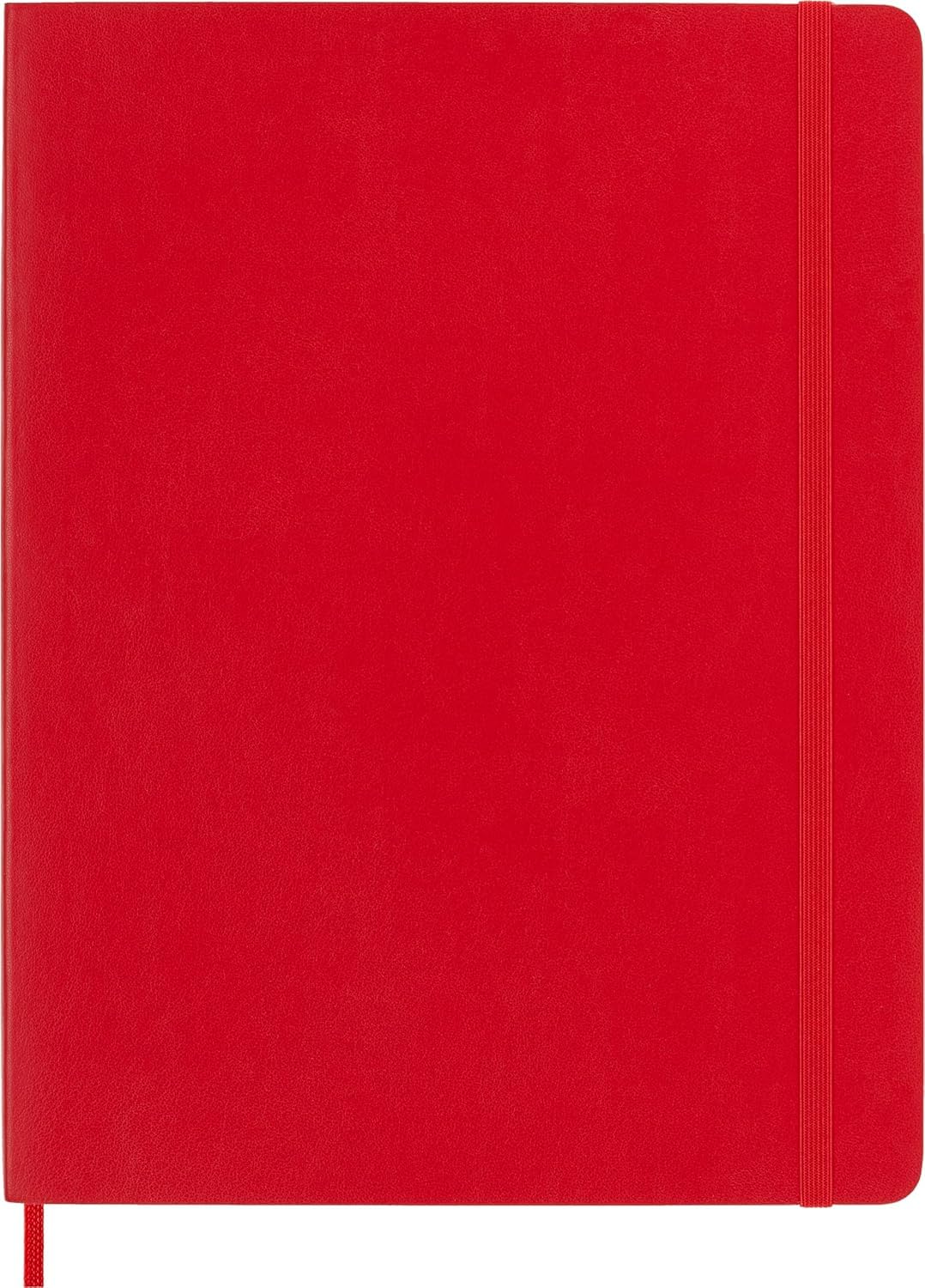 Moleskine Classic Notebook, Soft Cover, XL (7.5" x 9.5") Ruled/Lined, Scarlet Red, 192 Pages
