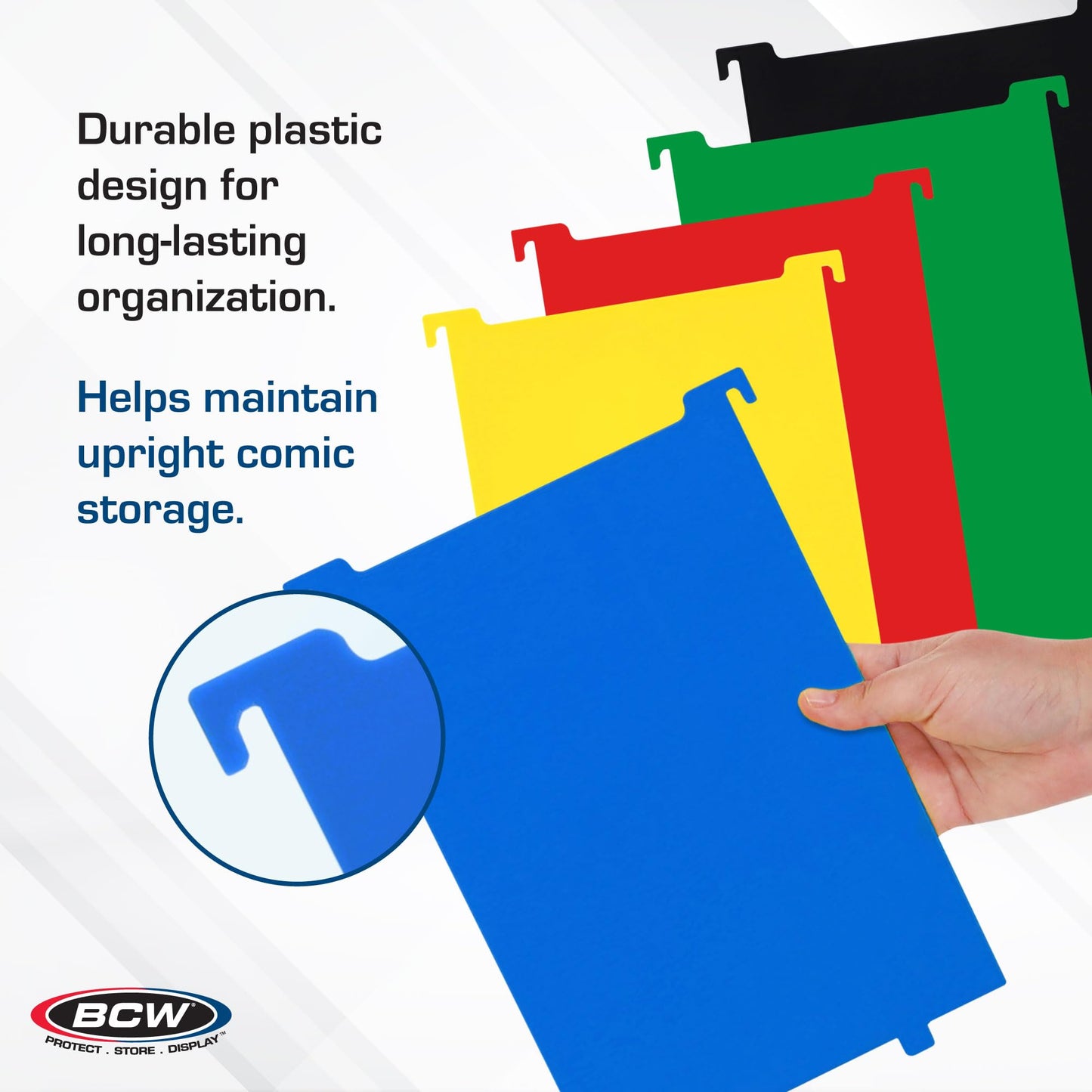 BCW Comic Bin Partitions | Exclusive Organizer for Short and Long Comic Book Bins | Notched