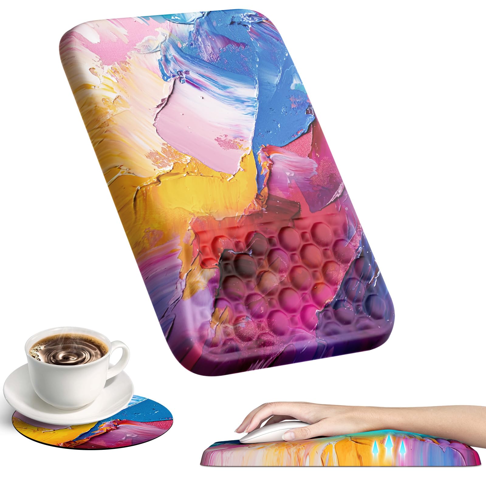 Ospelelf Mouse Pad with Wrist Rest Ergonomic Comfortable Pain Relief Mousepad Wrist Support for