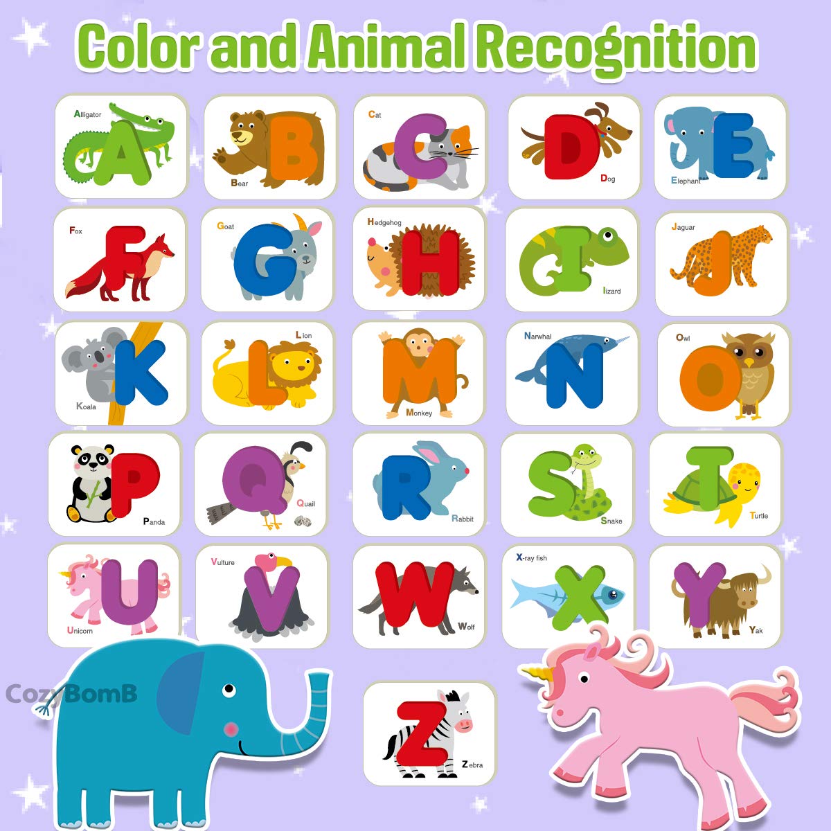 Toddler Alphabet Flash Cards - Preschool Activities Learning Toys