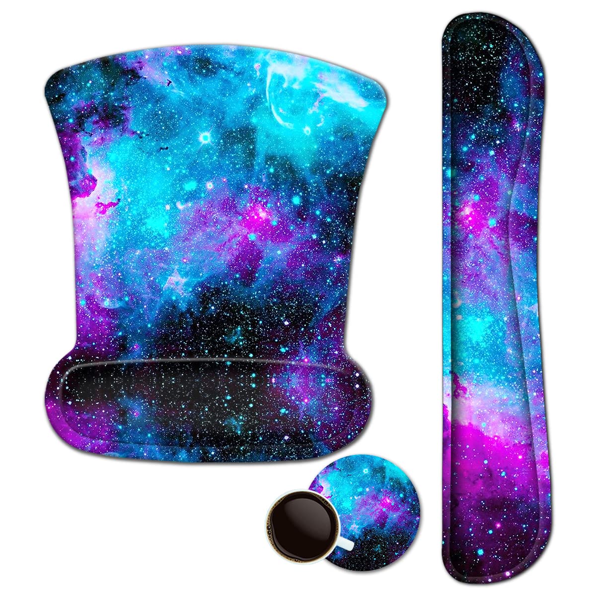 Mouse Pad with Wrist Support and Keyboard Wrist Rest Pad Set,Ergonomic Mouse Pads for Computers