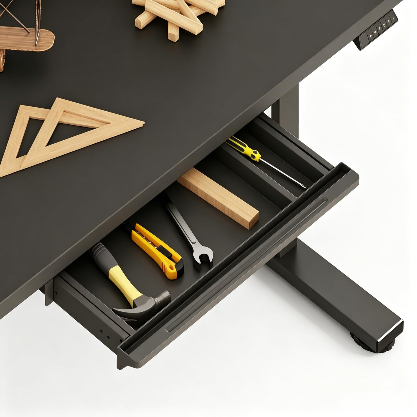 FLEXISPOT Under Desk Drawer, Under table Mounted Drawer, Standing Workstation Storage Attachment