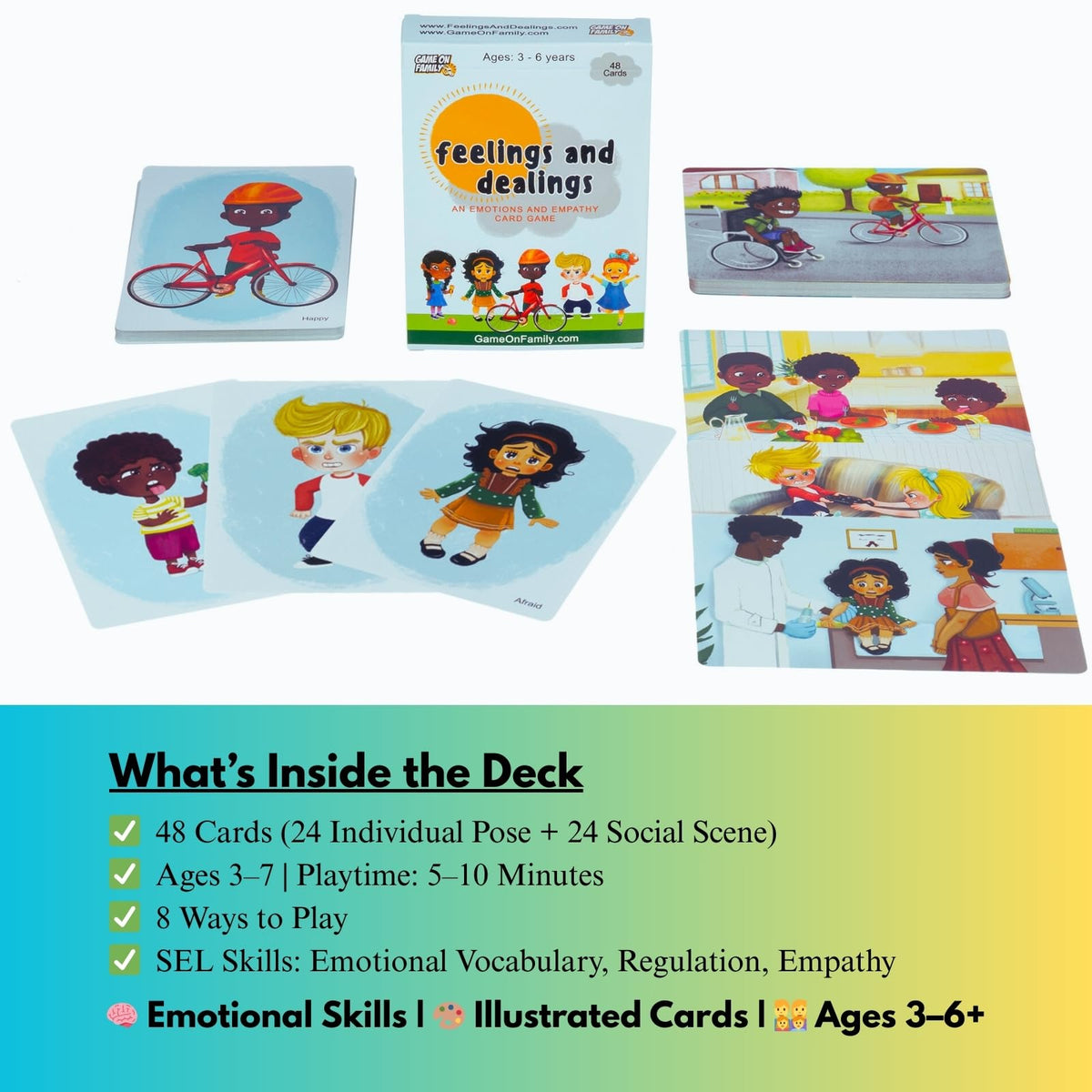 Feelings and Dealings: an Emotions and Empathy Card Game | Emotional Intelligence for Kids Ages 3–7