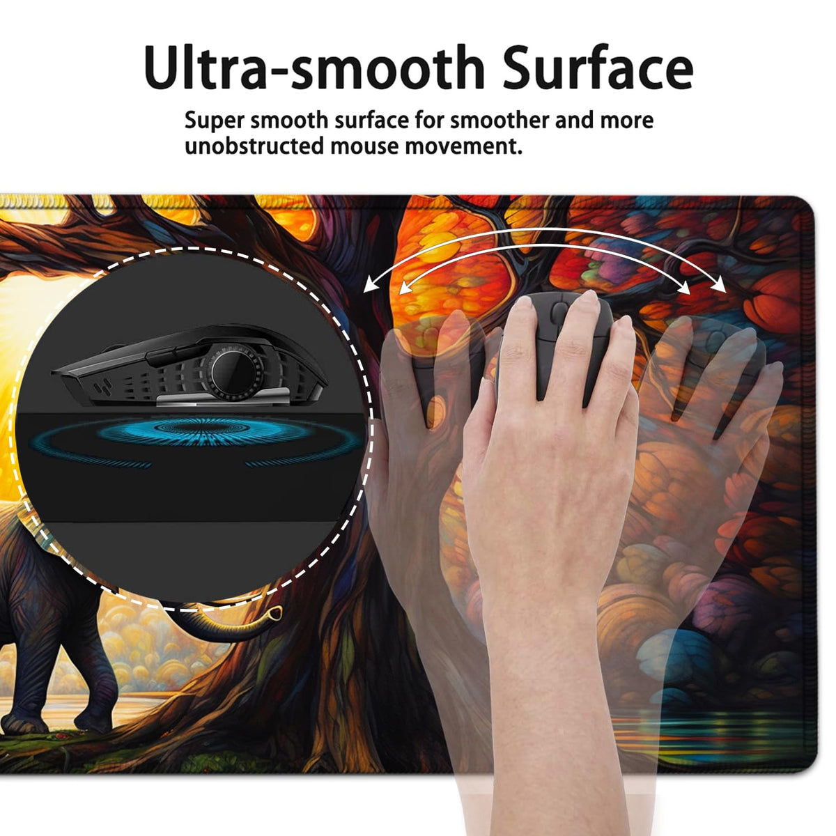 Large Mouse Pad, 31.5 x 11.8in Extended Gaming Mouse Pad with Stitched Edges,XXL Mousepad Protector