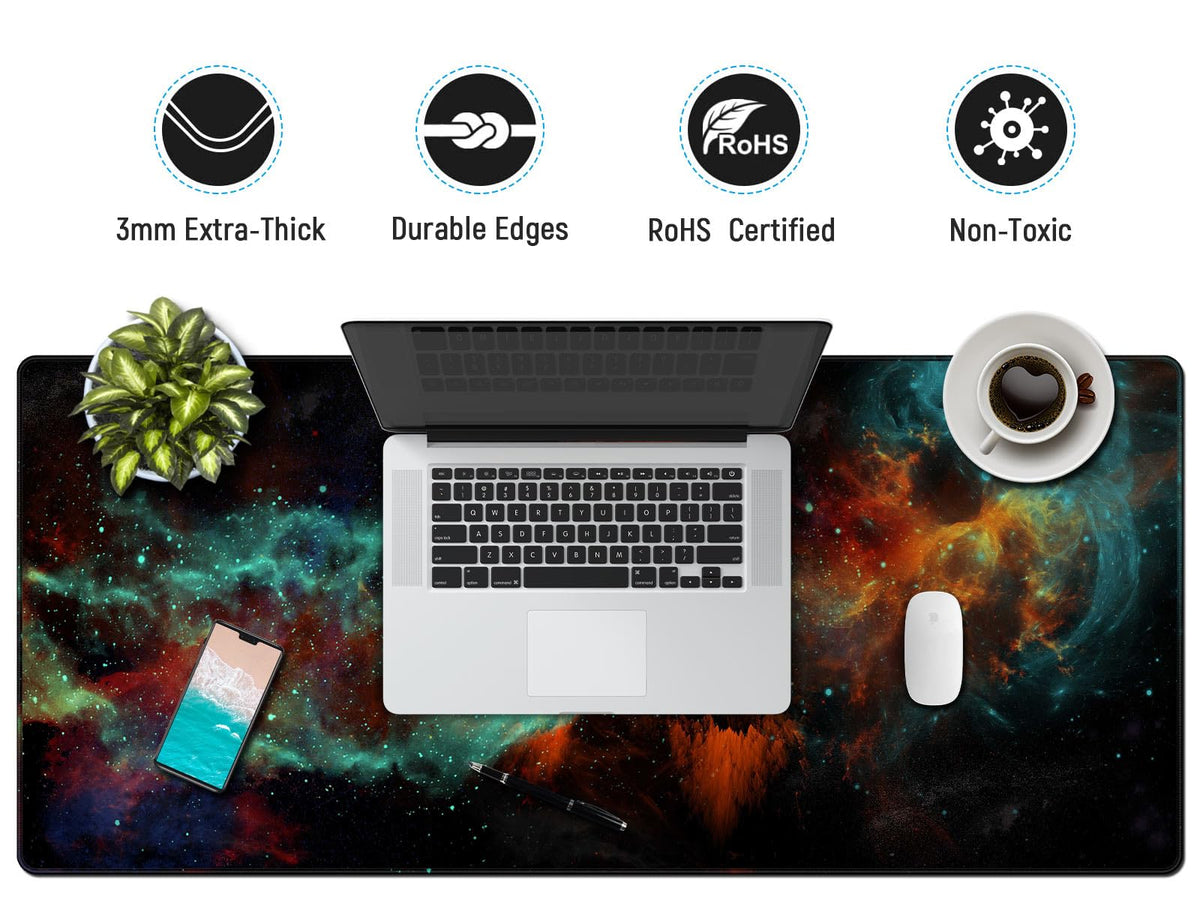 JIALONG Gaming Mouse Pad Desk Mouse Mat Large Size 35.4 x15.7inches Comfortable XXL Mousepad for