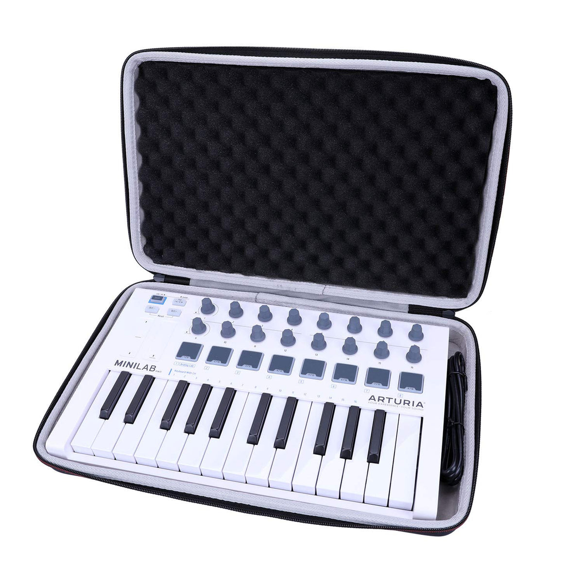 LTGEM Case Compatible with Arturia MiniLab 3 Universal MIDI Controller, Black(Case Only)