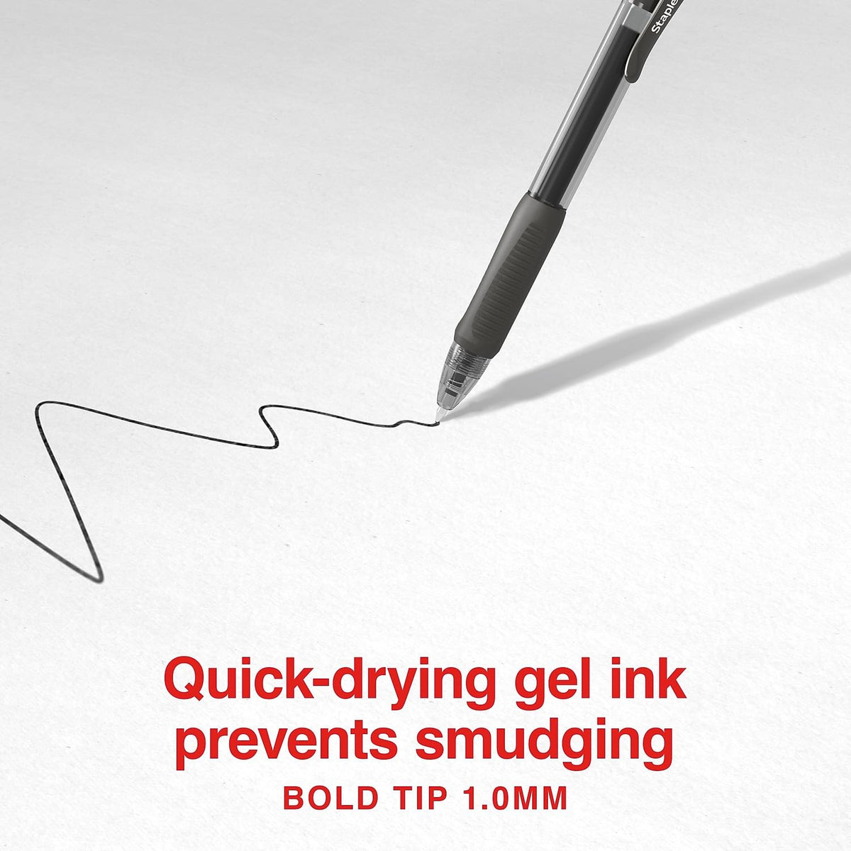 Staples ProGel Retractable Gel Pens, Bold 1.0mm, Black Ink, 36-Pack