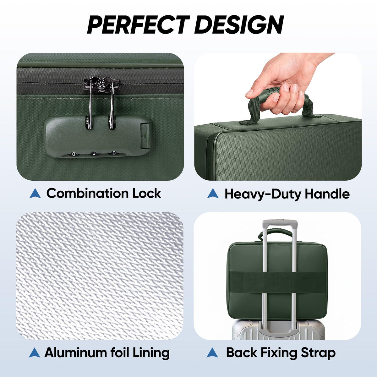 BALEINE Fireproof Document Box with Lock, Waterproof Fire Safe File Bag