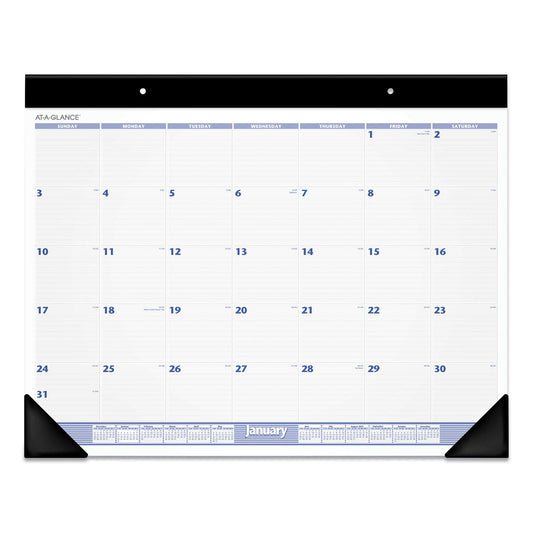 2021 Desk Calendar by AT-A-GLANCE, Monthly Desk Pad, 24" x 19", Jumbo, Blue/Gray (SW2300021)