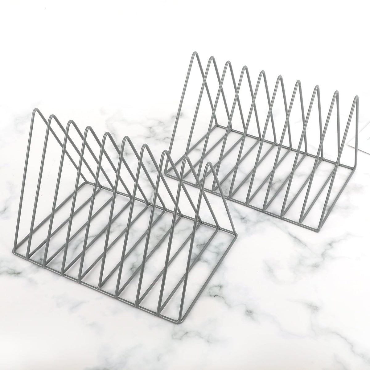 EASEPRES Vinyl Record Holder Storage, 9 Slot Metal Magazine Book Album Display Rack, Stylish