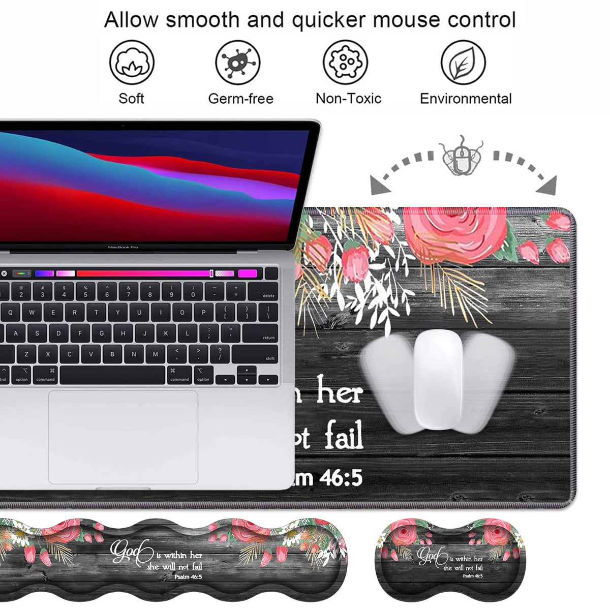 Ergonomic Keyboard Wrist Rest & Mouse Pad Wrist Rest Set,Large XXL Gaming Desk Mat 31.5"x