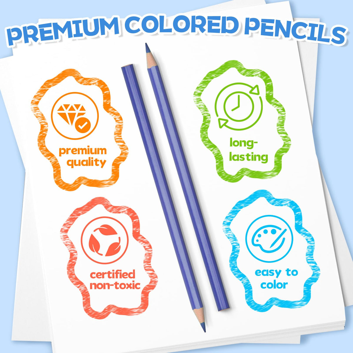 30 Pack Colored Pencils, Color Pencils Bulk for Kids Classroom, 360 Count