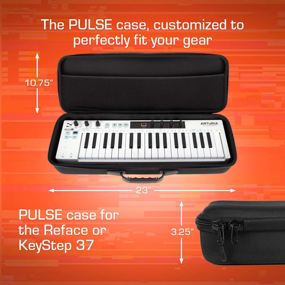 ANALOG CASES Yamaha Reface & Arturia KeyStep 37 Case - PULSE Hard Case