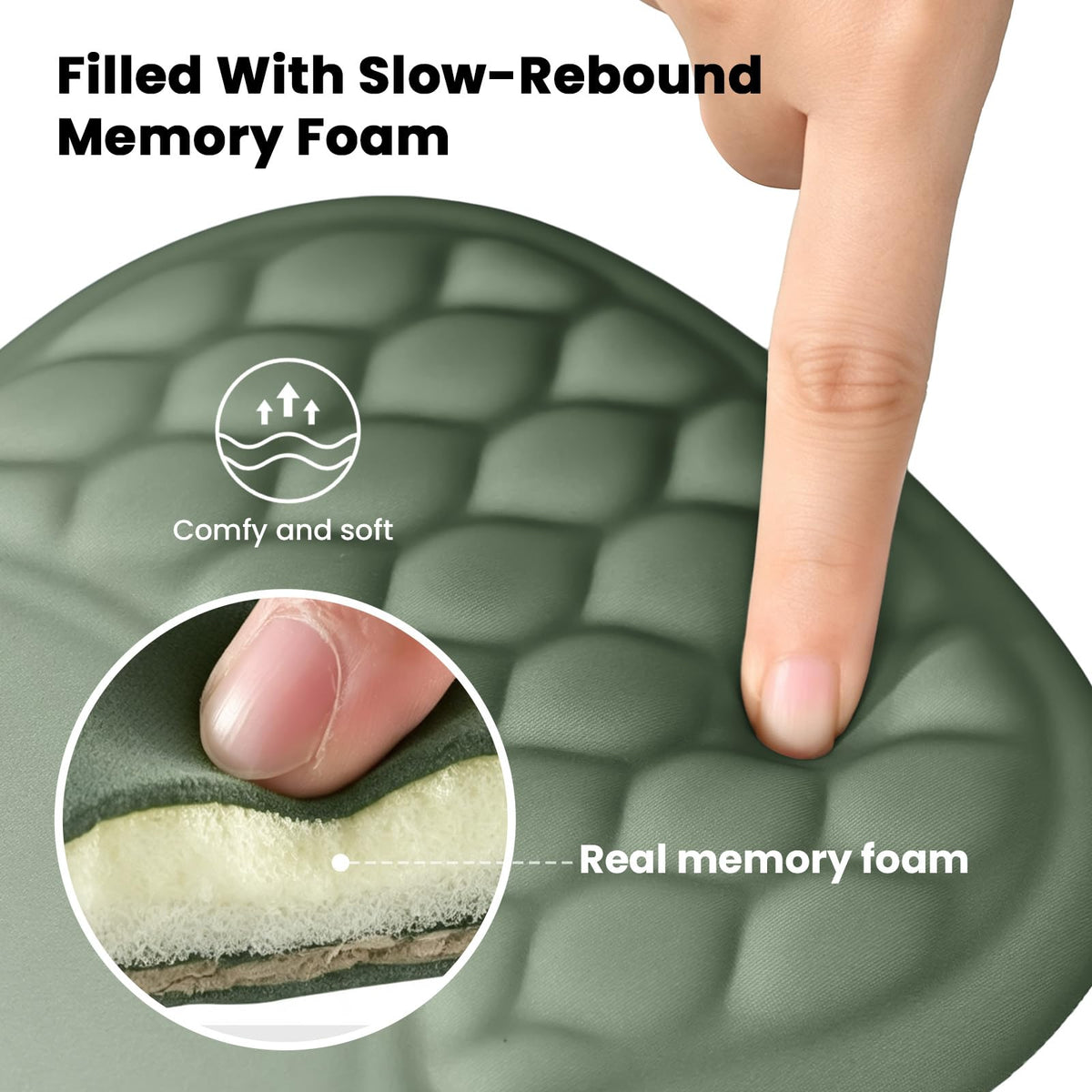 EooCoo Massage Ergonomic Mouse Pad with Dual-Slope Design Wrist Rest
