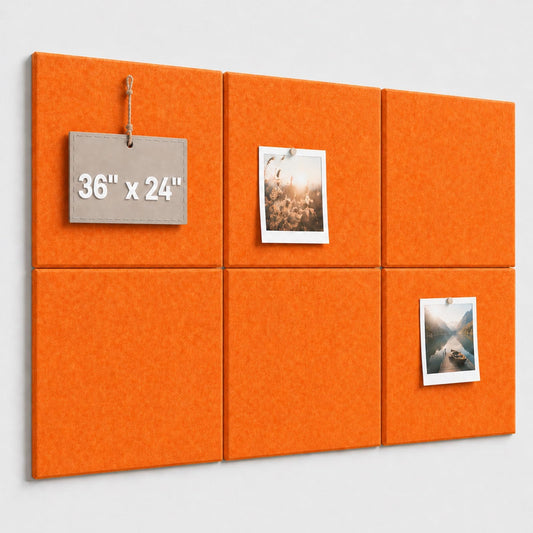 Baysola Felt Bulletin Board Tiles, Large Cork Board Alternative,24 x 36 in