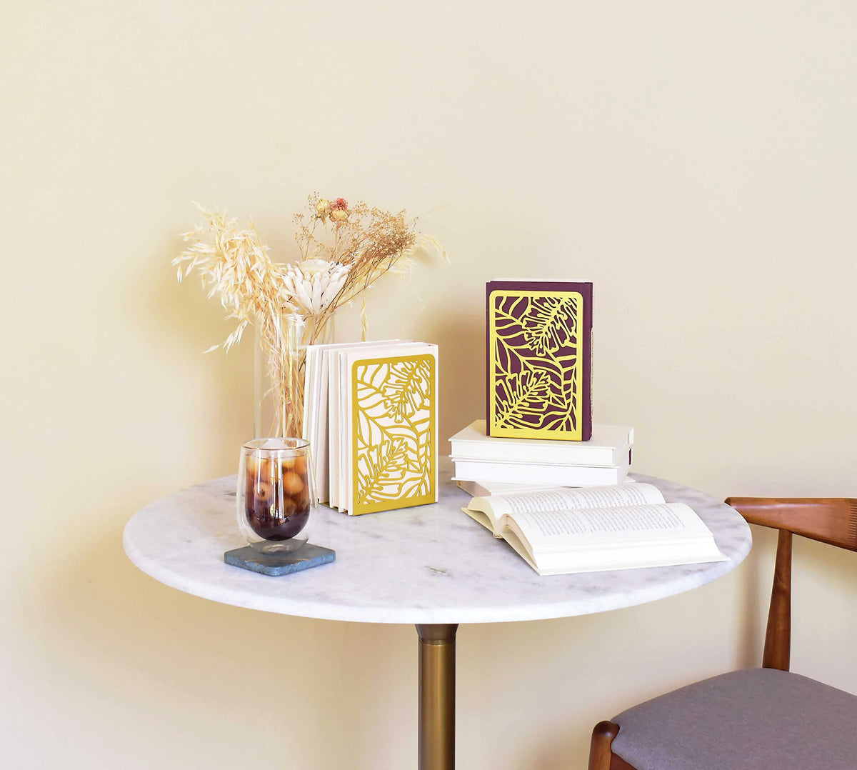 CNK Premium BookEnds - Metal Book Stoppers for Home Office, Book Shelf Holder, Home Decorative