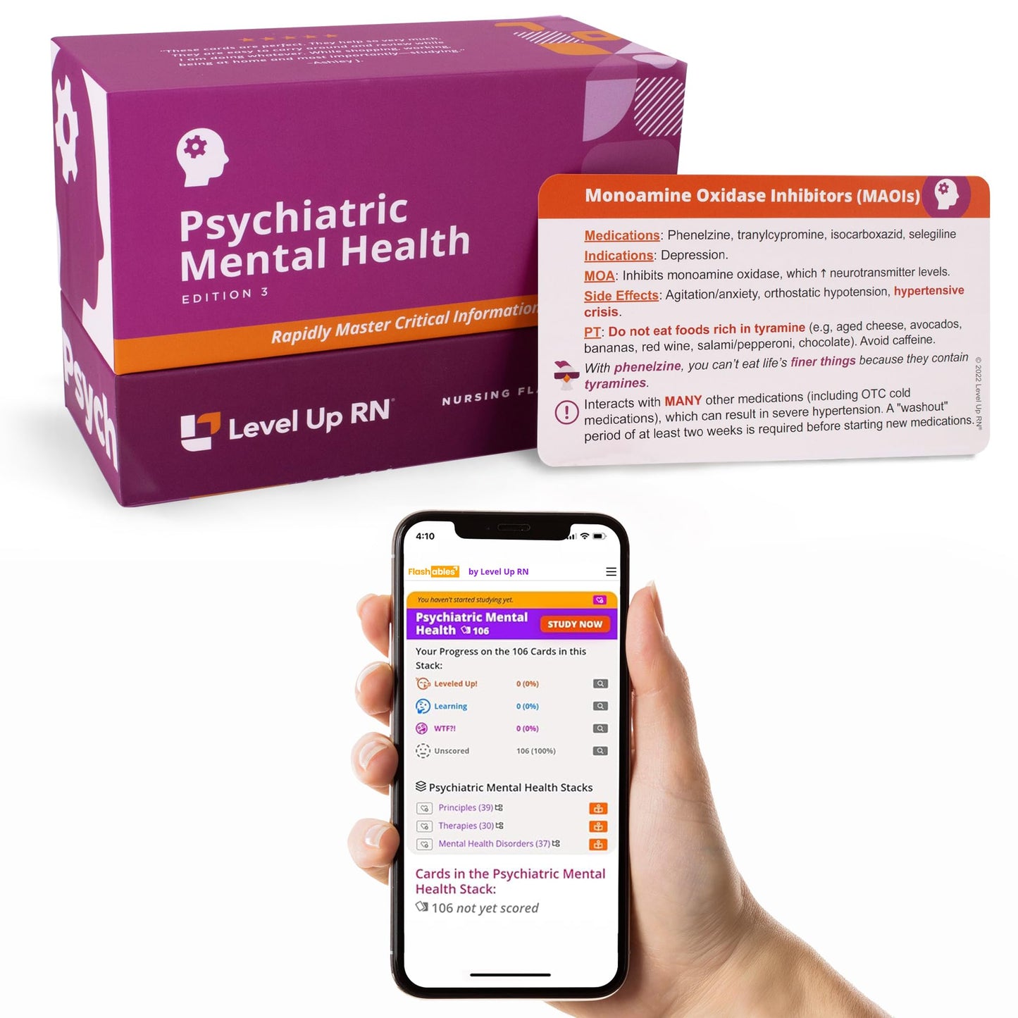 Psychiatric Mental Health Flash Cards – No Fluff – Only Essential Info for Nursing School