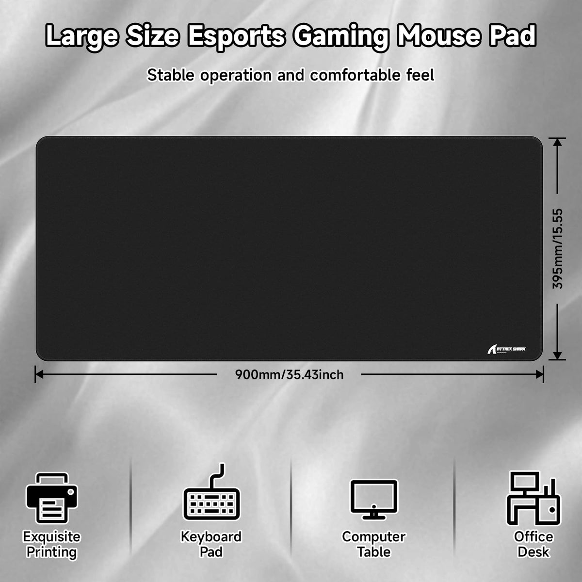 ATTACK SHARK CM02Pro Gaming Mouse Pad for Esports Speed Large Mouse mats for Desk Waterproof