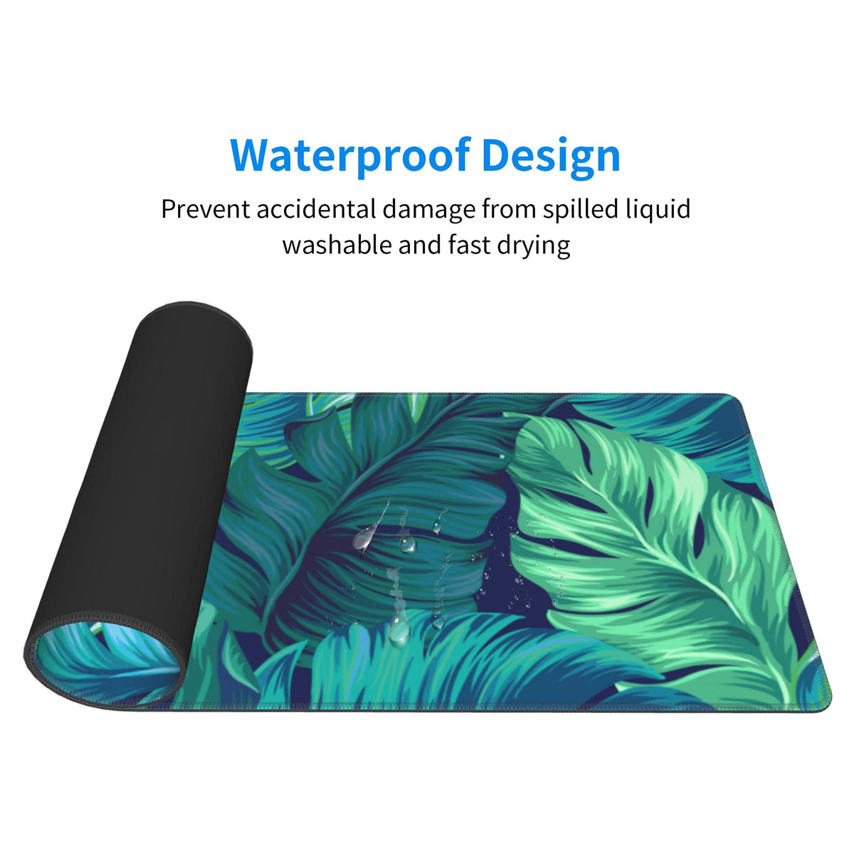 Tropical Palm Leaves Mouse pad, Hawaii Beach Jungle Leaves Mouse pad Palm Leaves Floral Mousepad