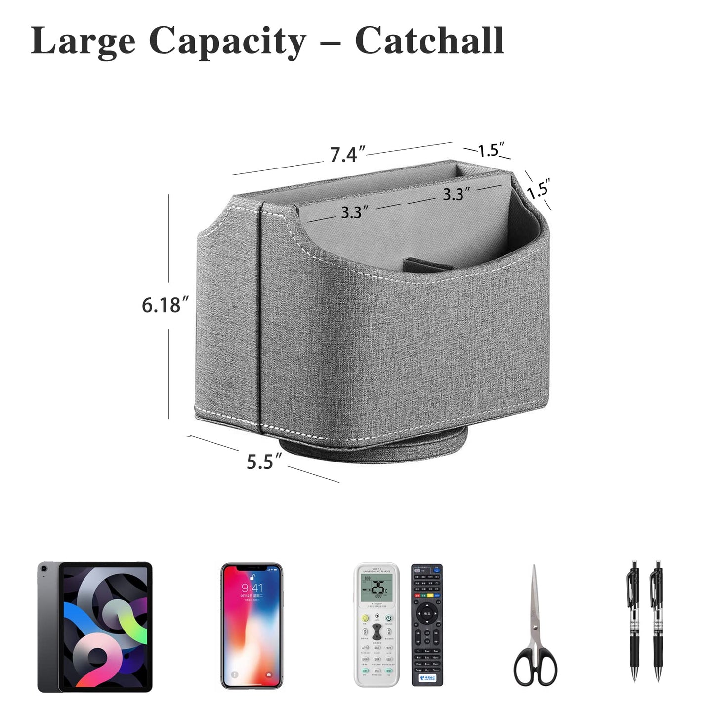 360° Swivel Remote Control Holder,TV Remote Caddy for Nightstand Table