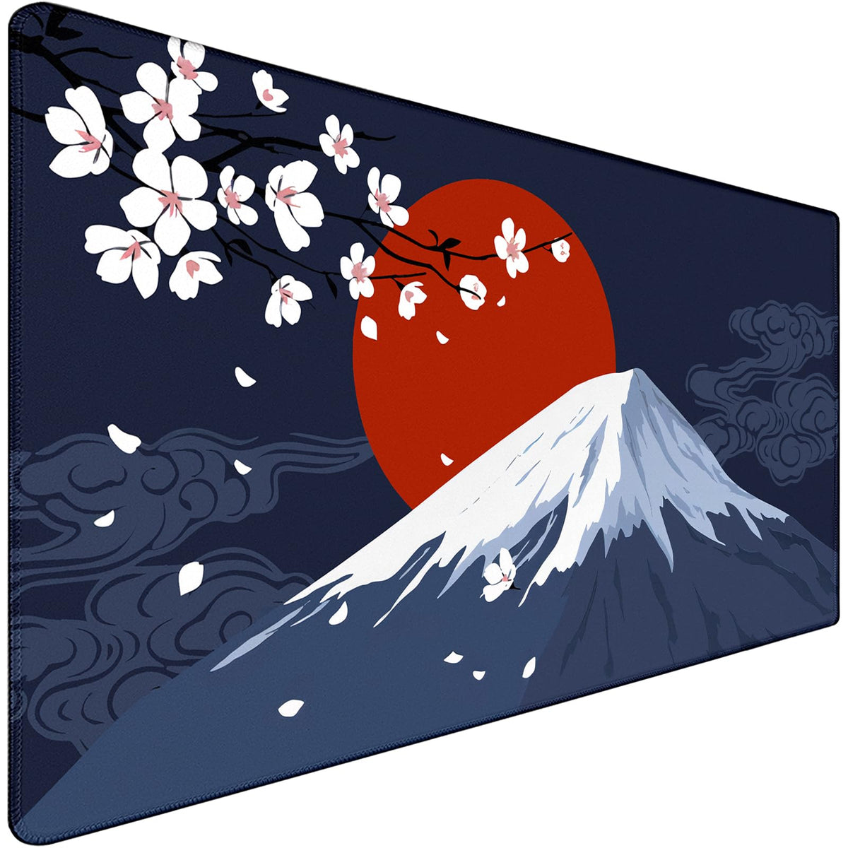 Japanese Mt Fuji Gaming Pad, Large Mouse Pad for Gamer, Durable 31.5"x15.7" Extended Mousepad with