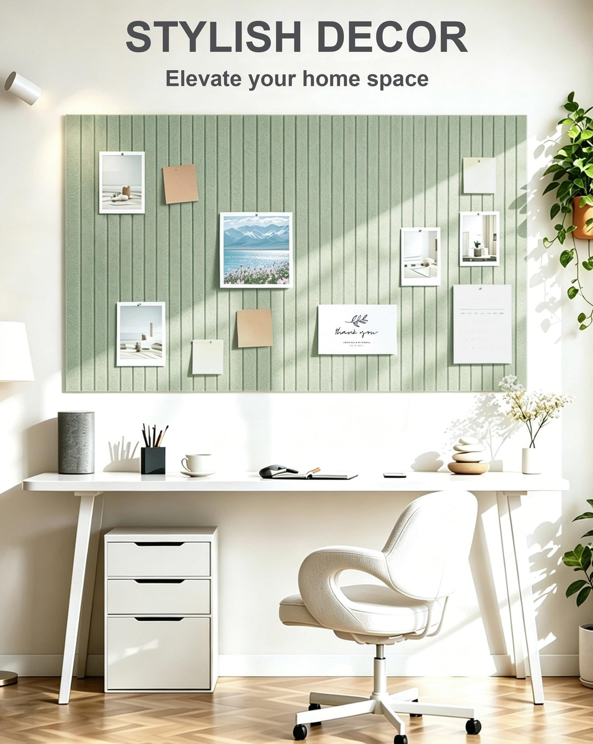 G Gamit 0.47" Thick Felt Pin Board 36"x24" Large Cork Board Alternative 6 Pack 11.81"x11.81"Felt