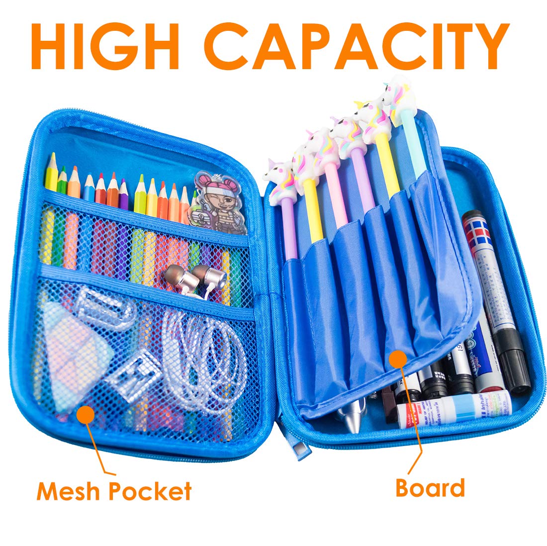 Wepop Pencil Case EVA T-rex Dinosaur Pen Pouch Holder Bag Big Capacity Desk Organizer Storage