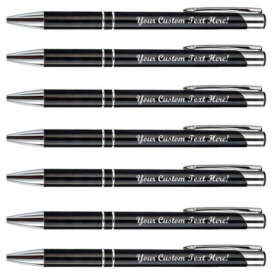 50 Pack Engraved Metal Ballpoint Pen, Custom Logo, Retractable Pen