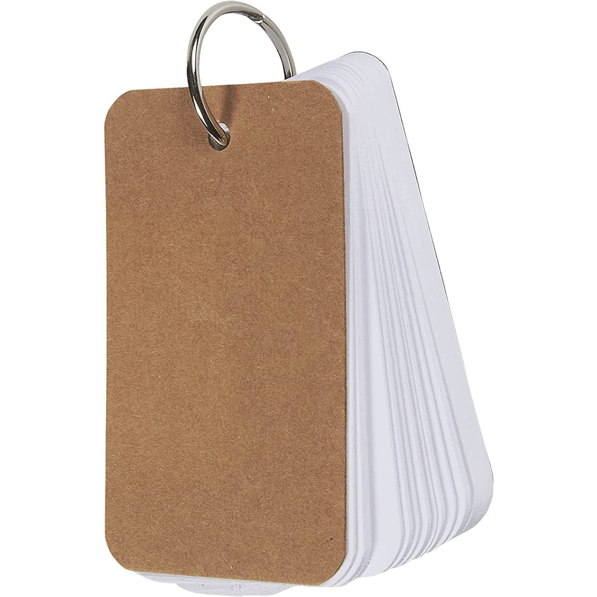 Blank Flash Cards - Notecards with Ring - Portable Mini Flashcards for Studying - Heavy 250 GSM