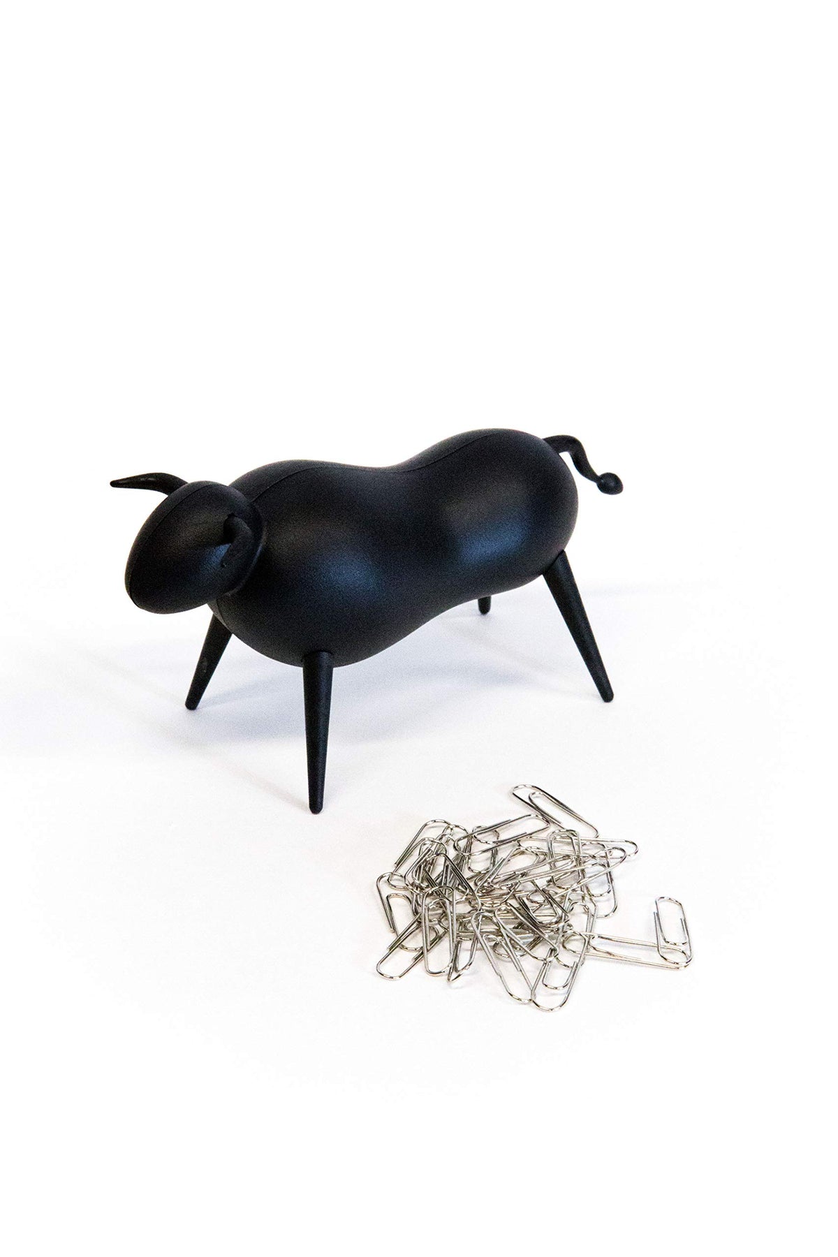 Magnetic Bull Paperclip Holder - Funny Office Desk Accessories, Secure Magnetic Paper Clip Holder
