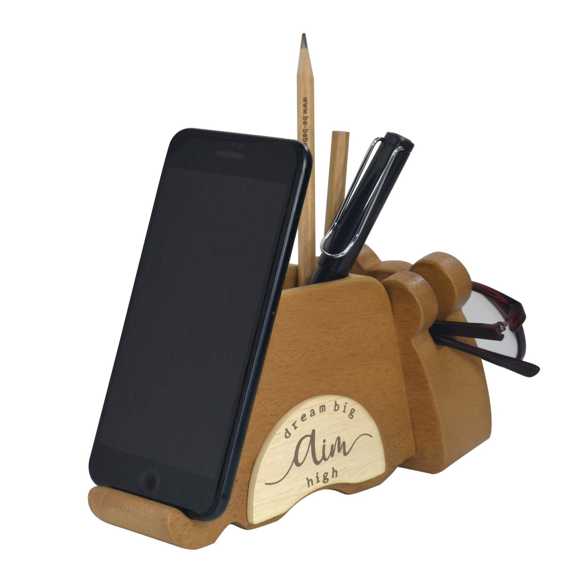 I'm Wood Multipurpose Eyeglass Phone Pen & Hamster Pencil Holder