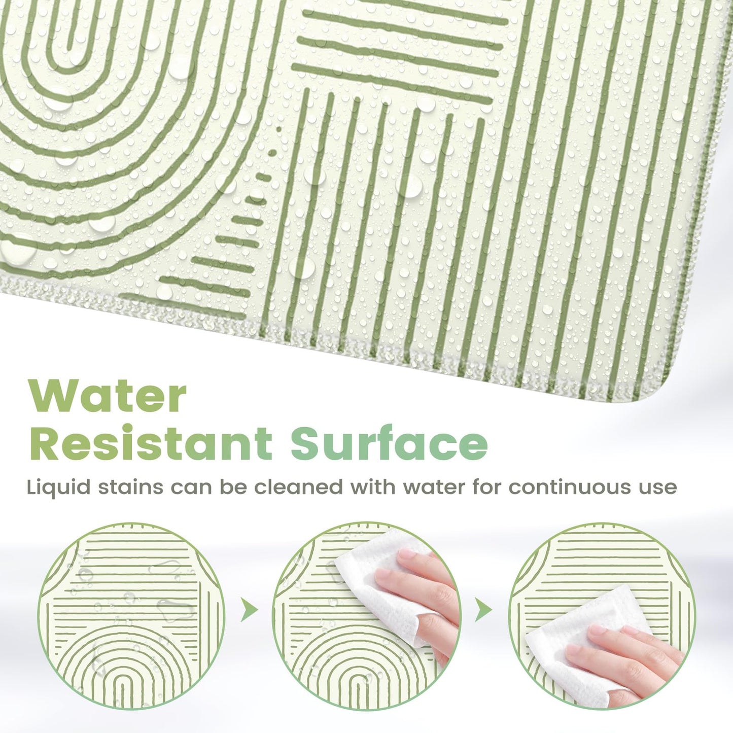 iCasso Green Desk Matt for Desktop, Cute Desk Pad Mat, Green
