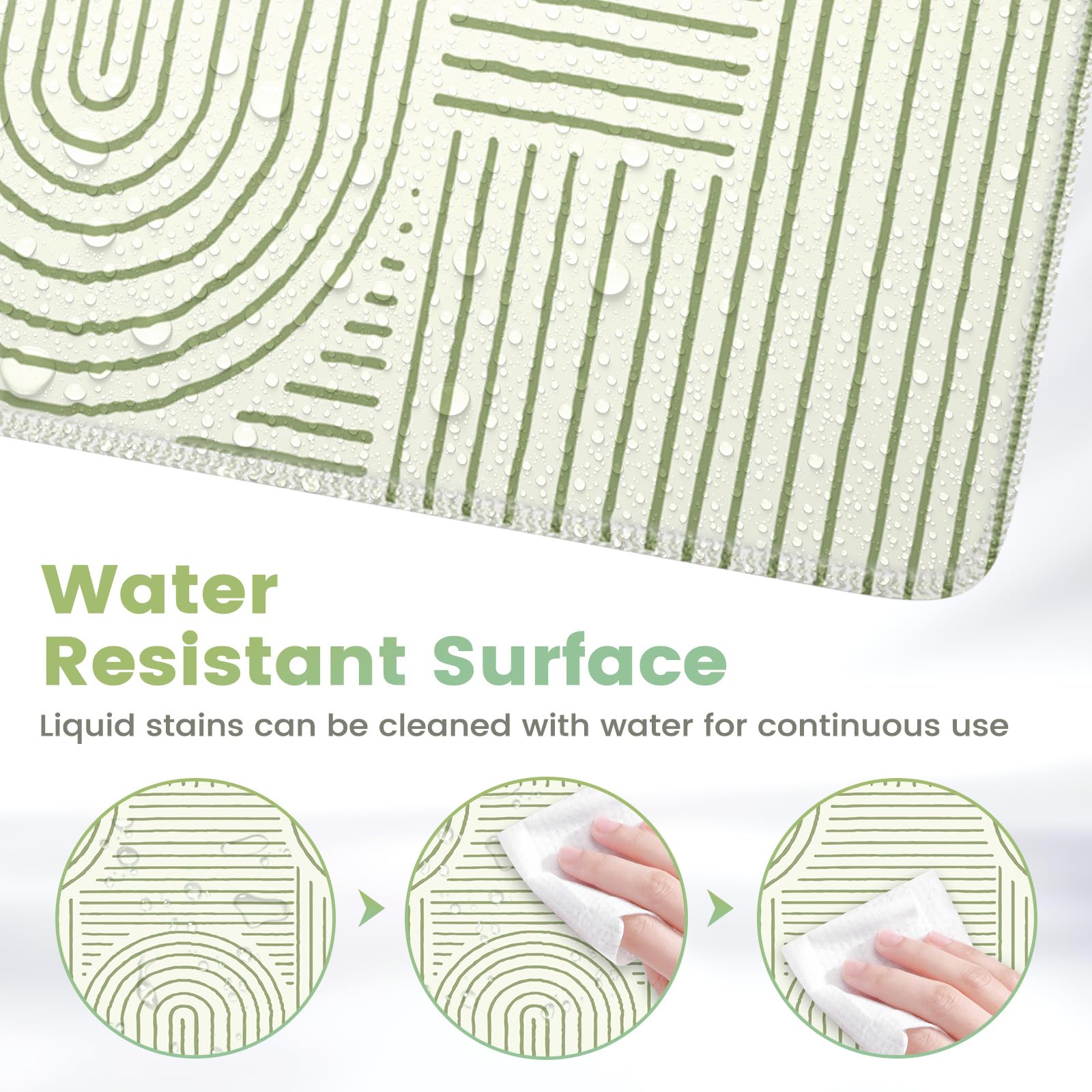 iCasso Green Desk Matt for Desktop, Cute Desk Pad Mat, Green