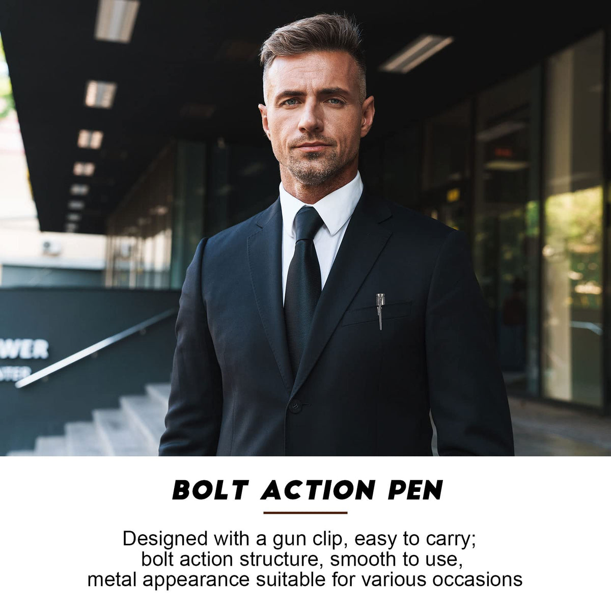 Crtiin Bolt Action Pen Bullet Pen with Gift Box Ballpoint Solid for Gun Lover with Black Ink