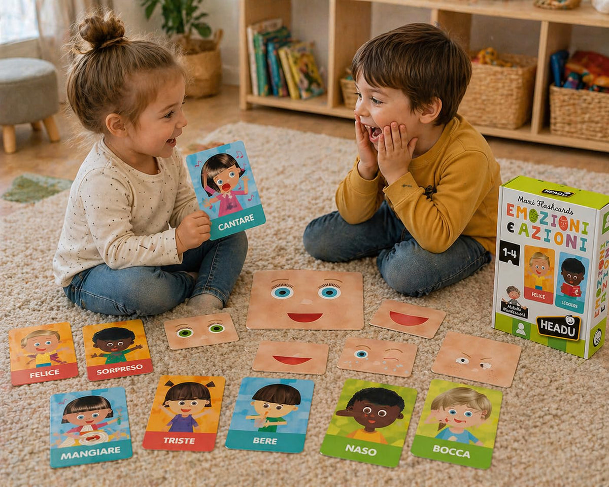Headu IT23103 Emozioni e Azioni Flashcards Montessori Emotions and Actions, 3