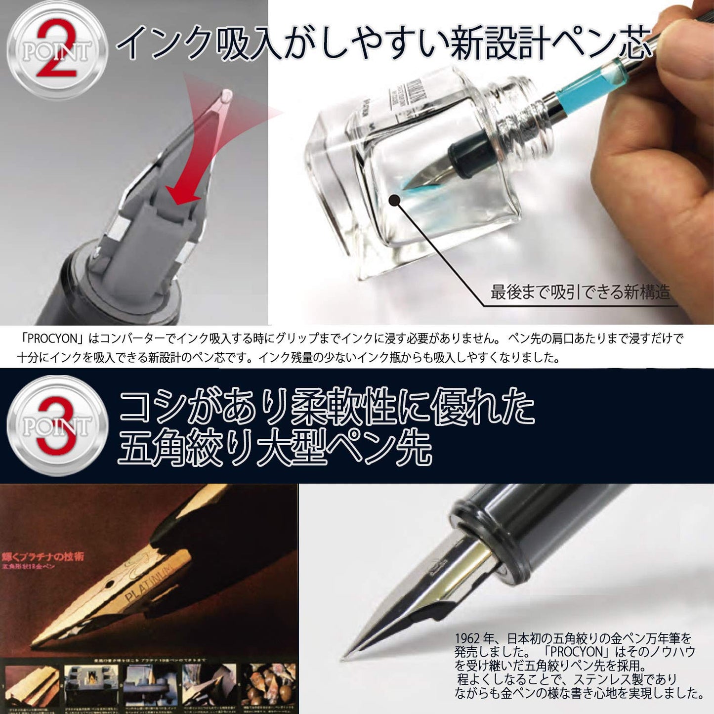Platinum PNS-5000 25-2 Procyon #25 Fountain Pen, Persimmon Orange, Fine Point