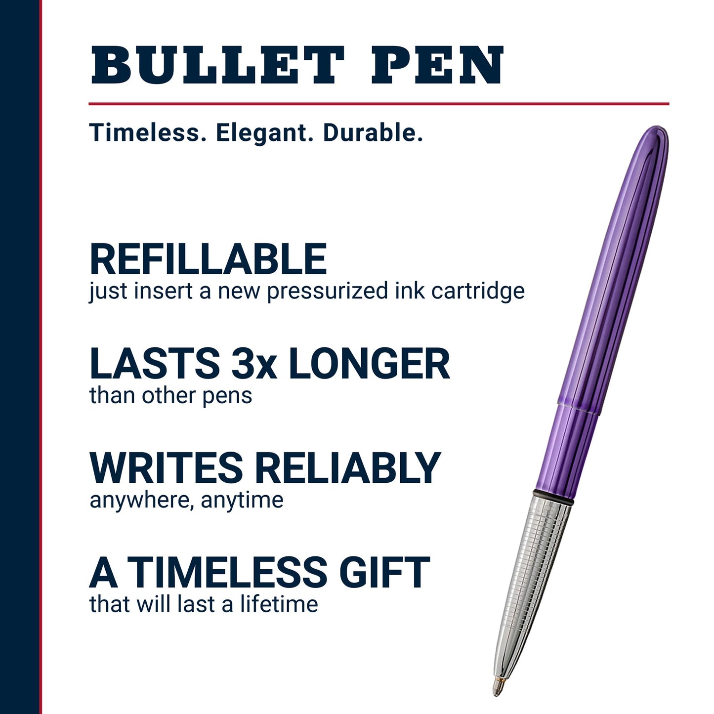 Fisher Space Pen Purple Haze Pressurized Ballpoint Bullet Pen, Gift Box