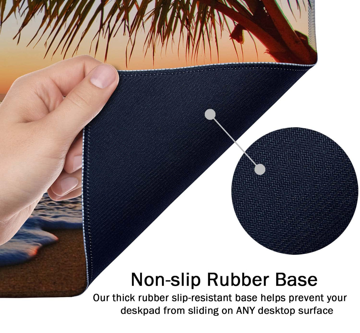 SSOIU Extended Gaming Mouse Pad - Non-Slip Water-Resistant Rubber Base Computer Keyboard Mouse Mat