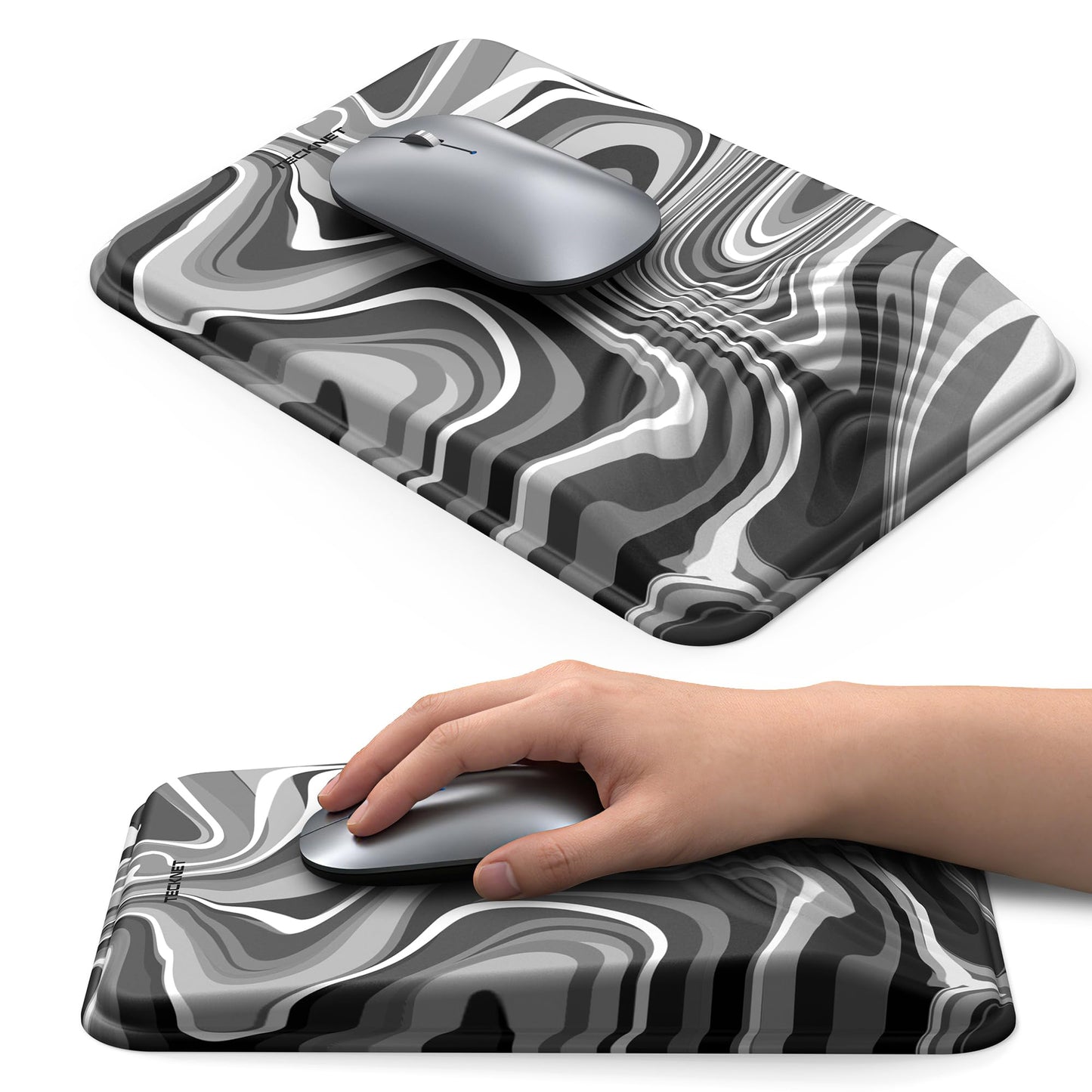 TECKNET Ergonomic Mouse Pad with Wrist Rest, All-Day Comfort & Pain Reliefv
