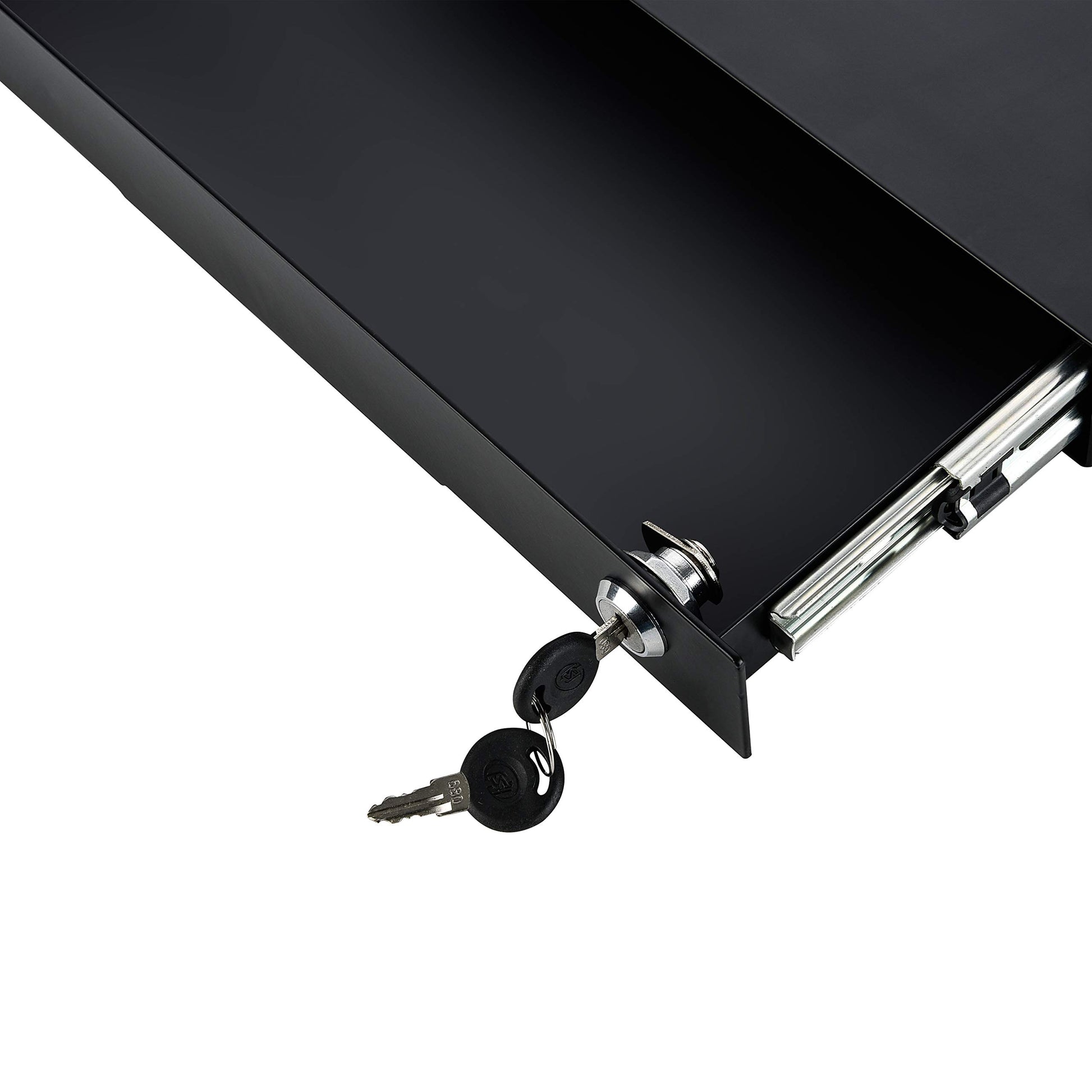 VWINDESK 14 inch Slim Under Desk Pull-Out Storage Office Mounted Sliding Metal Drawer For Standing