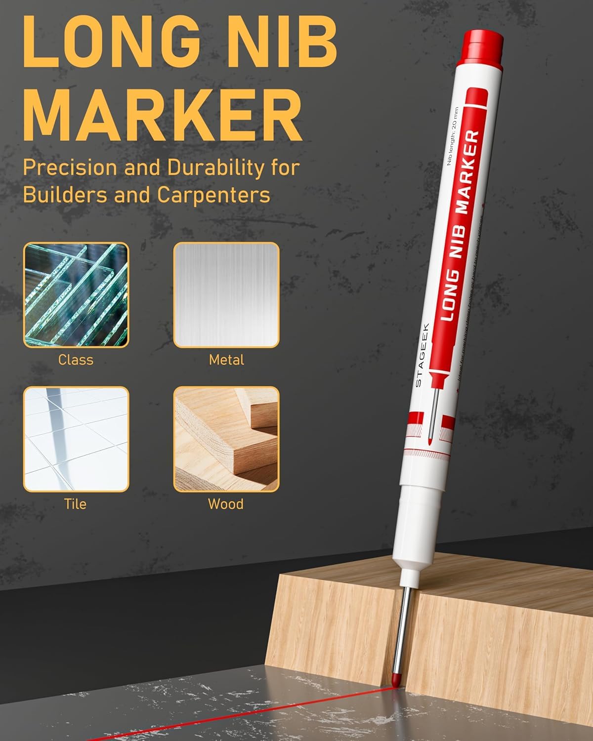 STAGEEK 14 Pack Carpenter Pencil Set with Sharpener