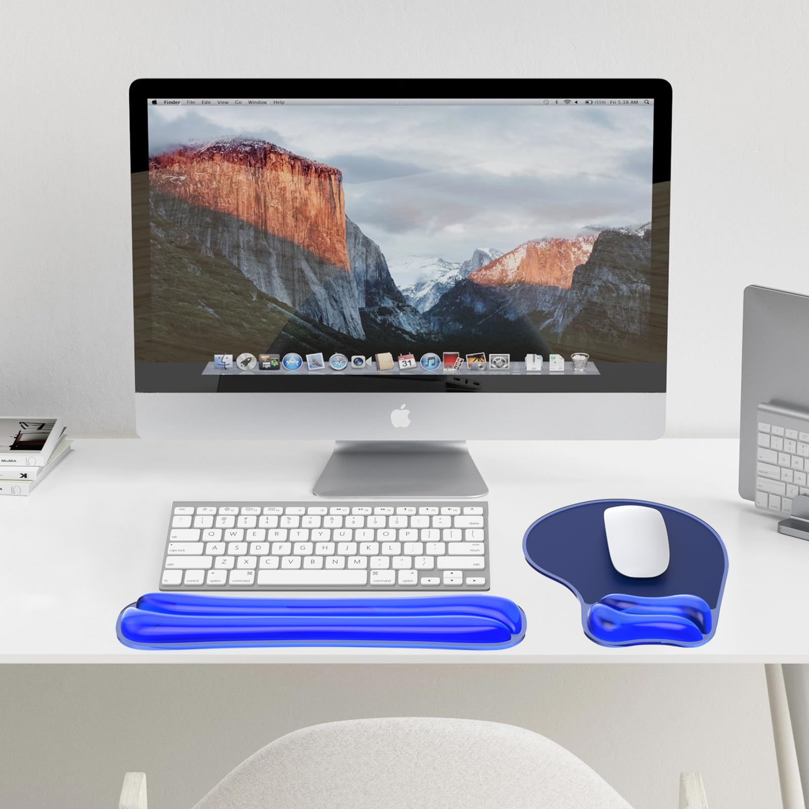 Laokiiy Gel Wrist Rest Mouse Pad Set, Ergonomic Support for Office Gaming