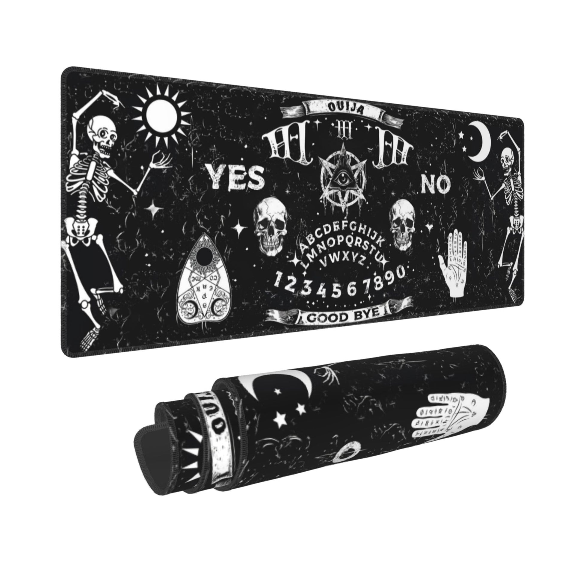 Gothic Skull Mouse Pad Extended Large Gaming Mouse Pad XL Stitched Edges for Gamer Home Office 31.5