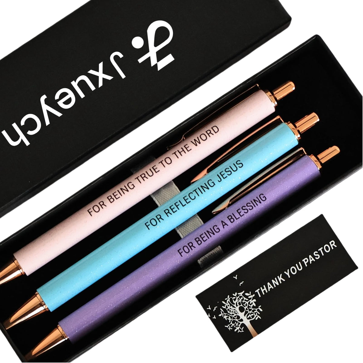 Jxueych Fancy Metal Pen Set with Inspirational Motivational Quotes Nice and Cute Boss Lady Gifts