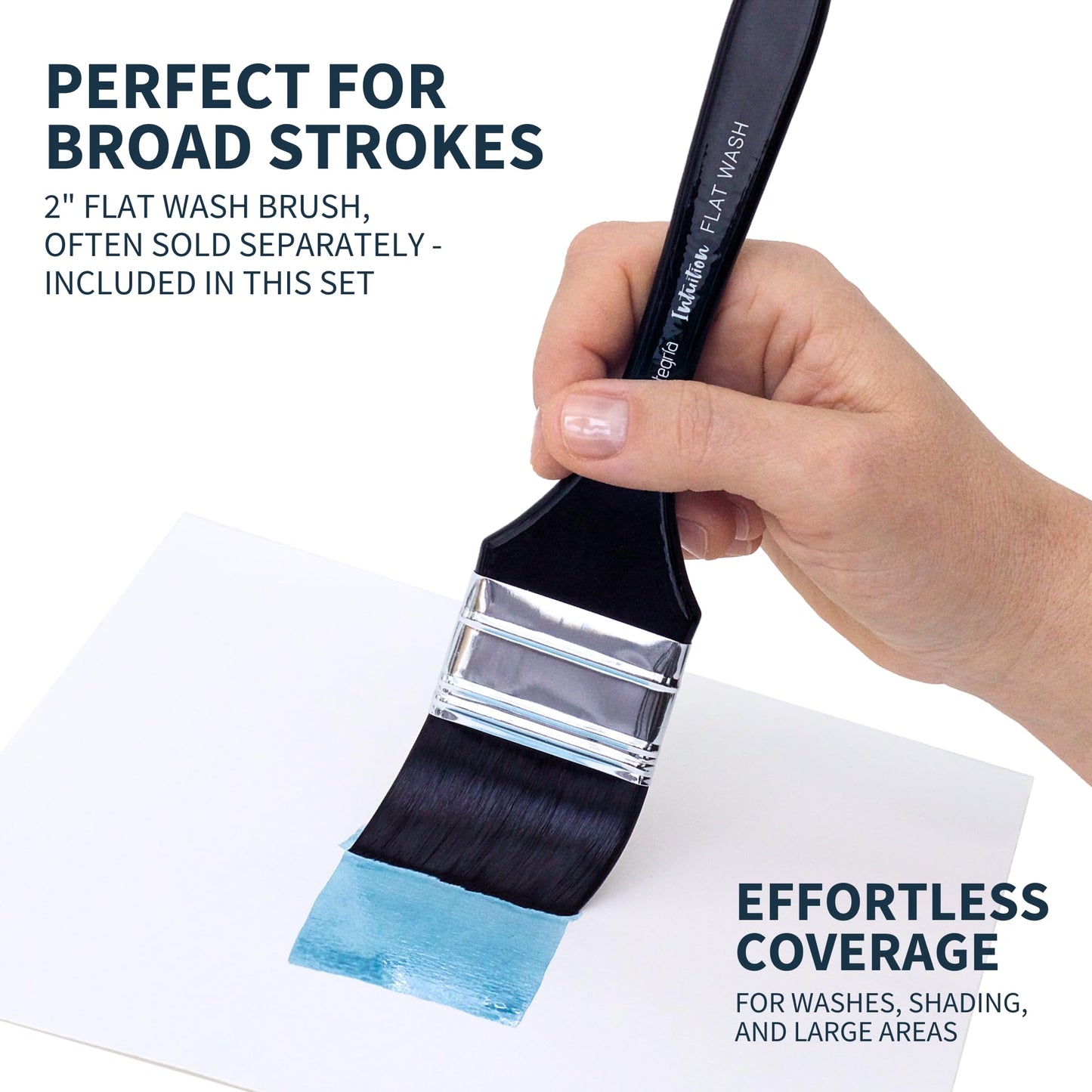 ARTEGRIA Watercolor Brush Set, 9 Soft Synthetic Squirrel Brushes