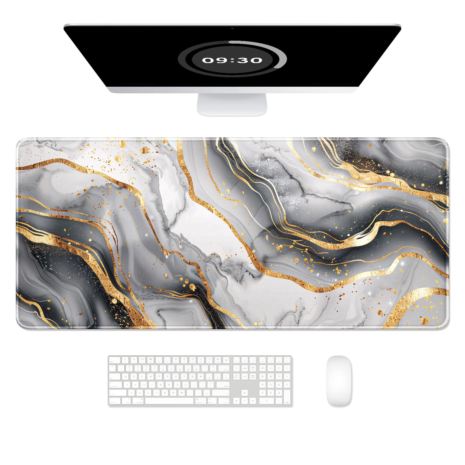 Auhoahsil Ultra Large Gaming Mousepad, XXL Desk Mat, Pretty Extended Full Size Desktop Matt for