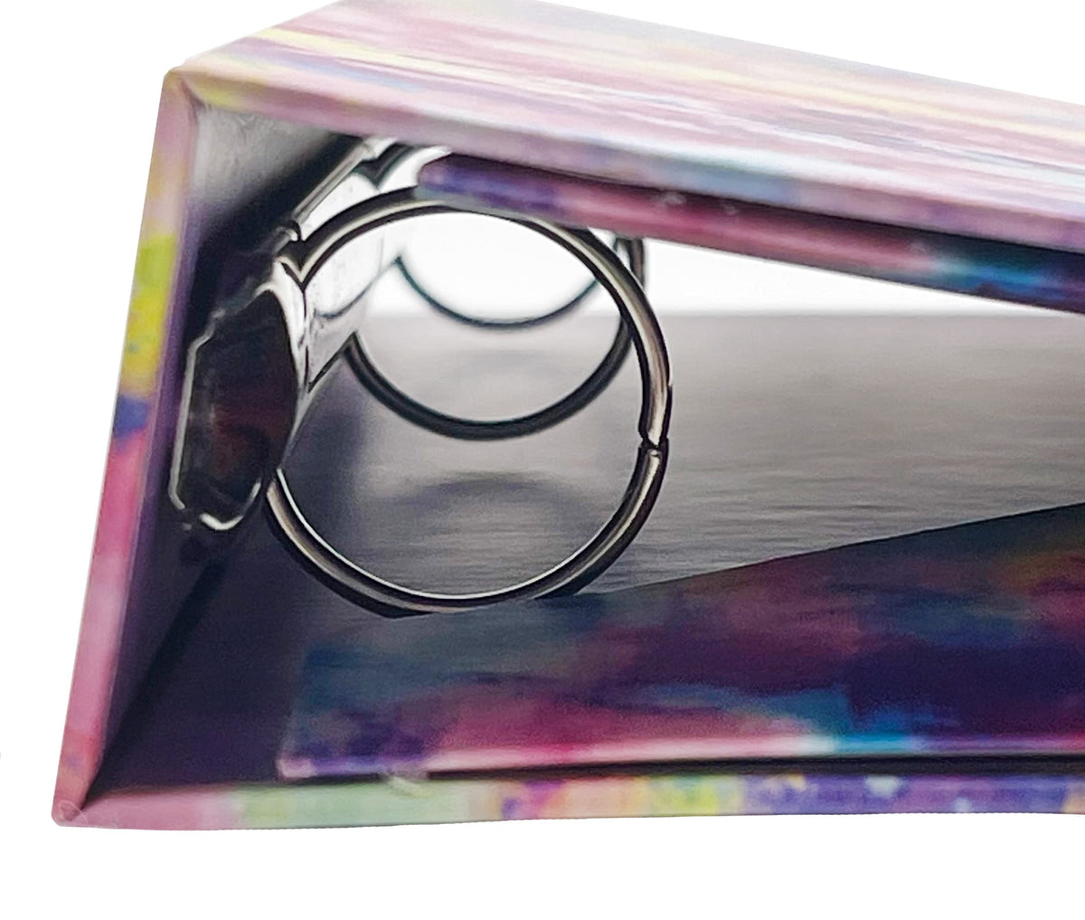 Steel Mill & Co. 1-Inch Hardcover 3 Ring Binder, Tie Dye