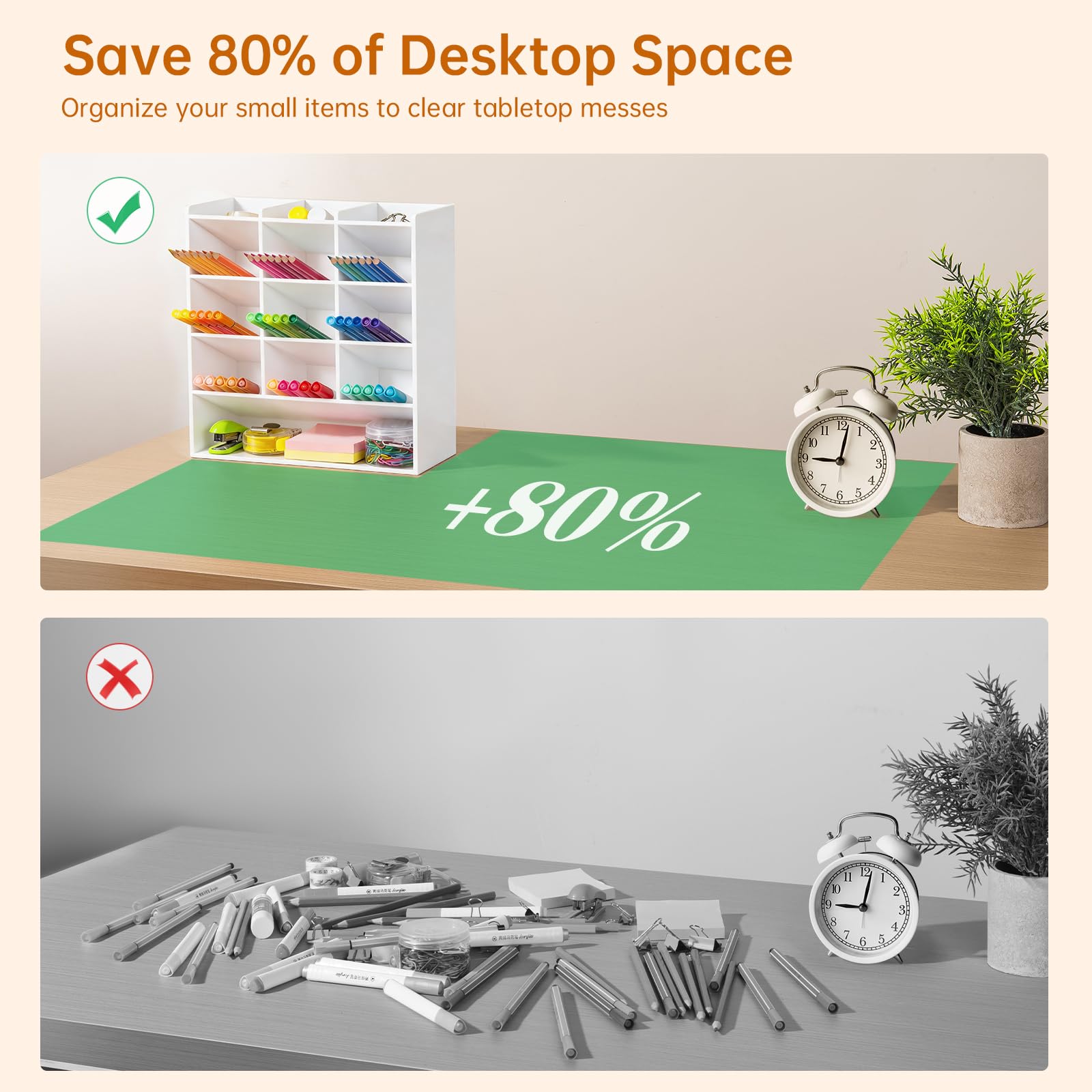 BEYGORM Acrylic Vertical Marker Organizer for 150 Markers, Desk Orgaizer