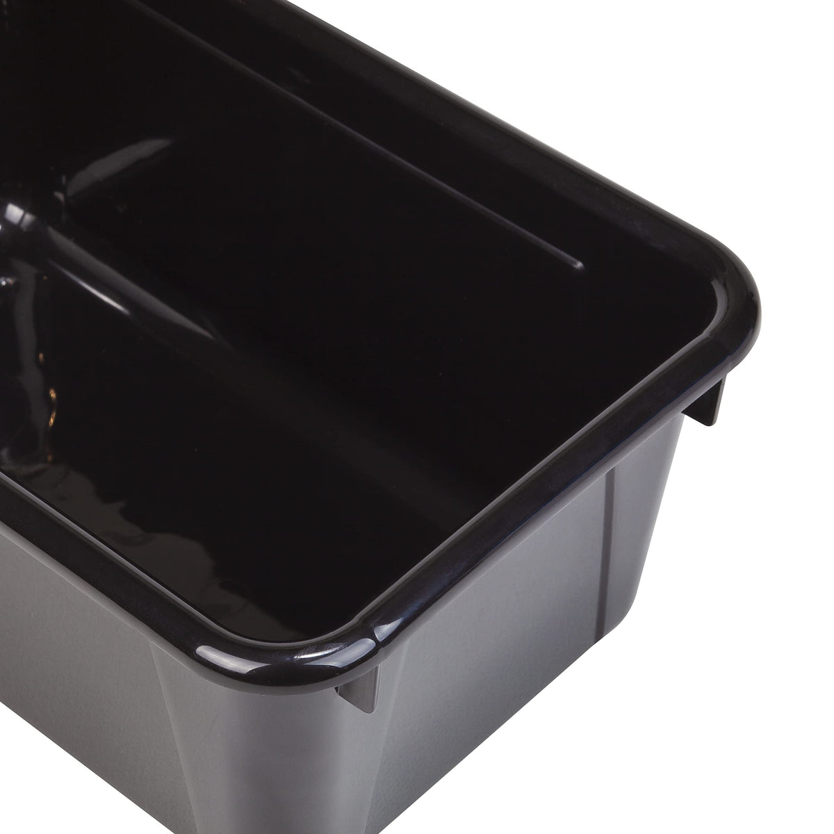 Storex Small Cubby Bins – Plastic Storage Containers for Classroom, 12.2 x 7.8 x 5.1 inches, Black